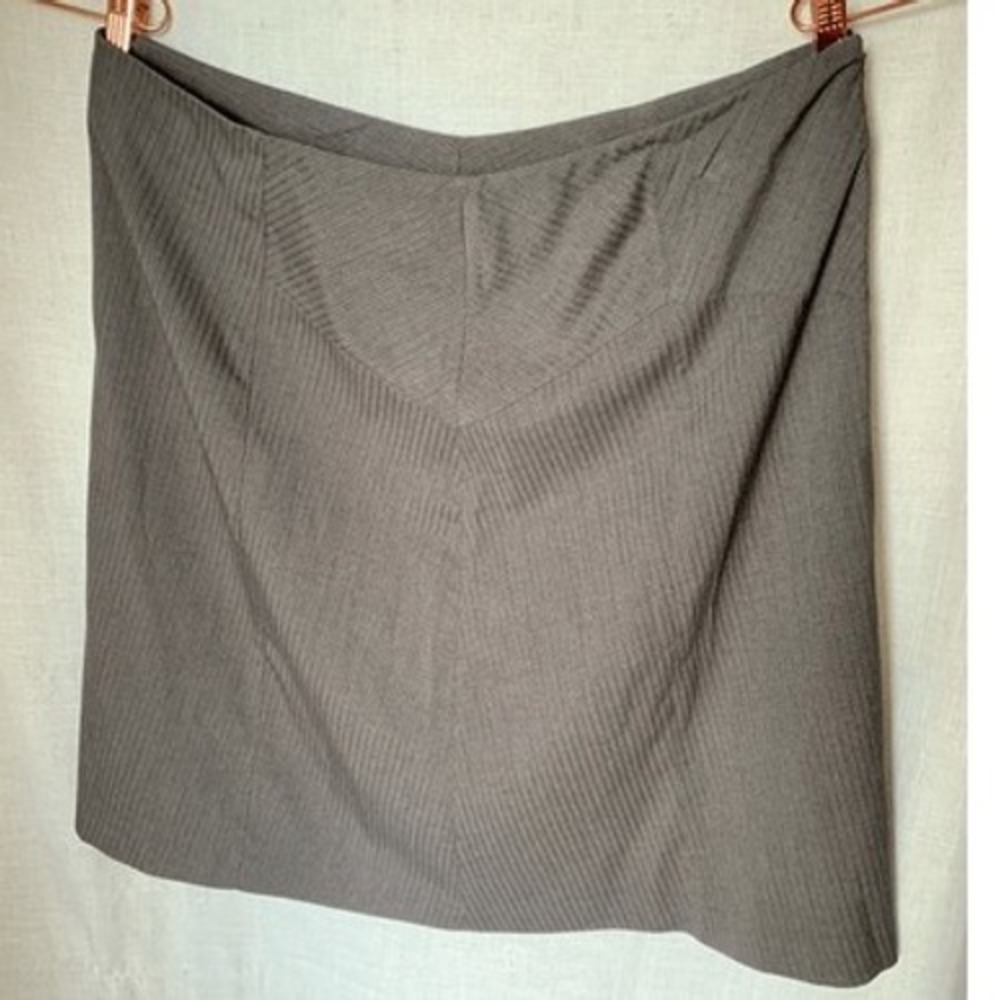 Merona Pinstripe Office Skirt Womens Size 20W Gray Classic Workwear Office - Picture 2 of 16